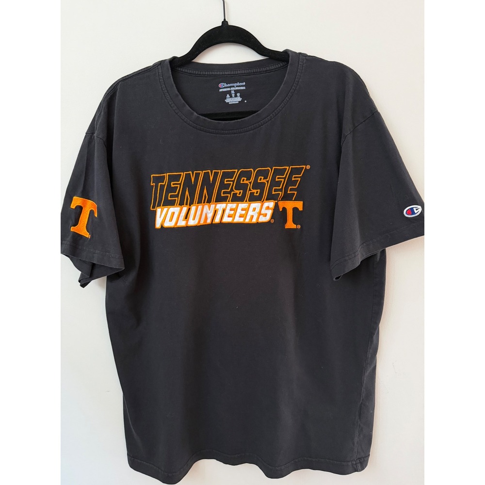 Tennessee Volunteers Champion Black Distressed Graphic T-Shirt Vols